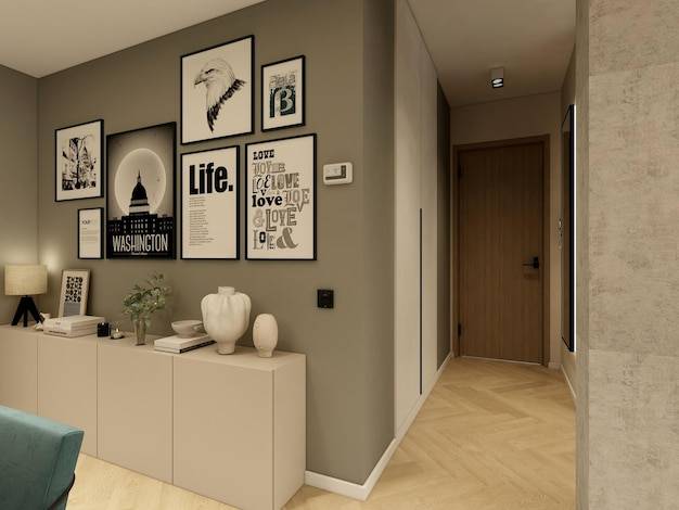 Co można położyć na ściany w korytarzu żeby nadać mu charakteru?